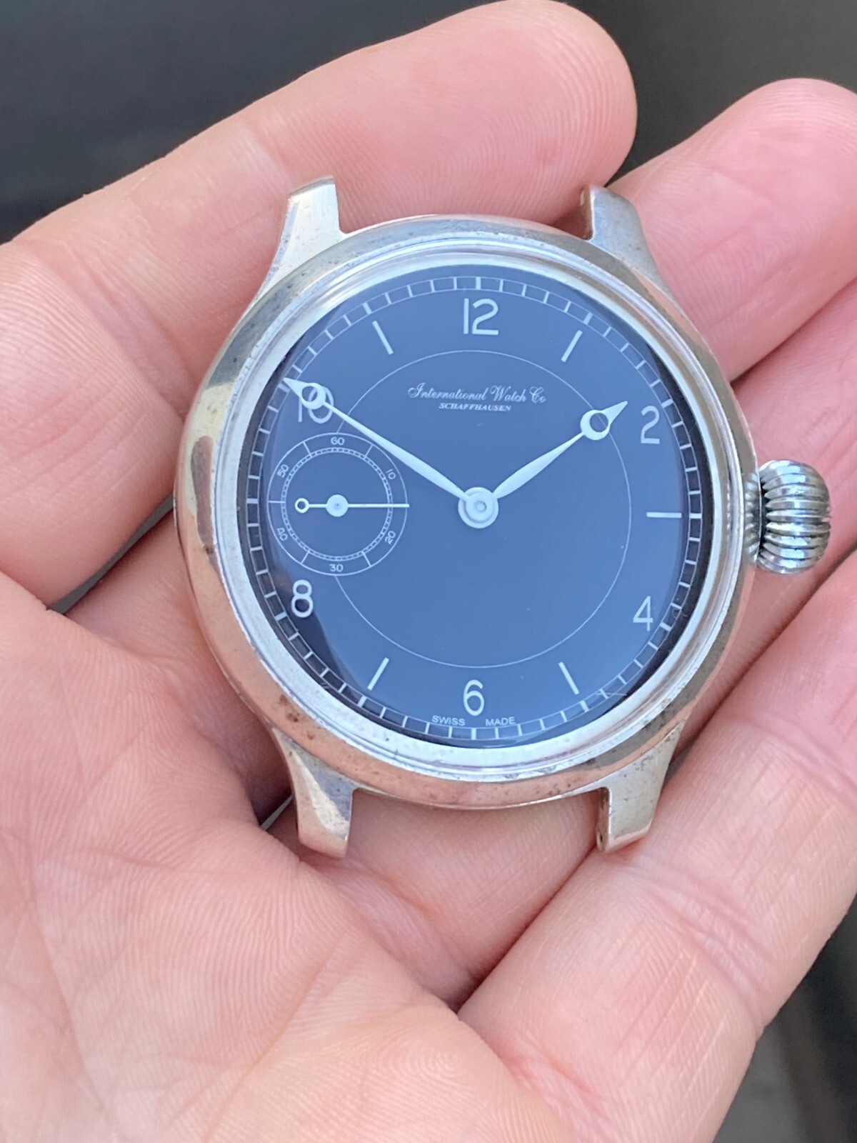 IWC Marriage watch cal 67 in solid silver original pocket watch case