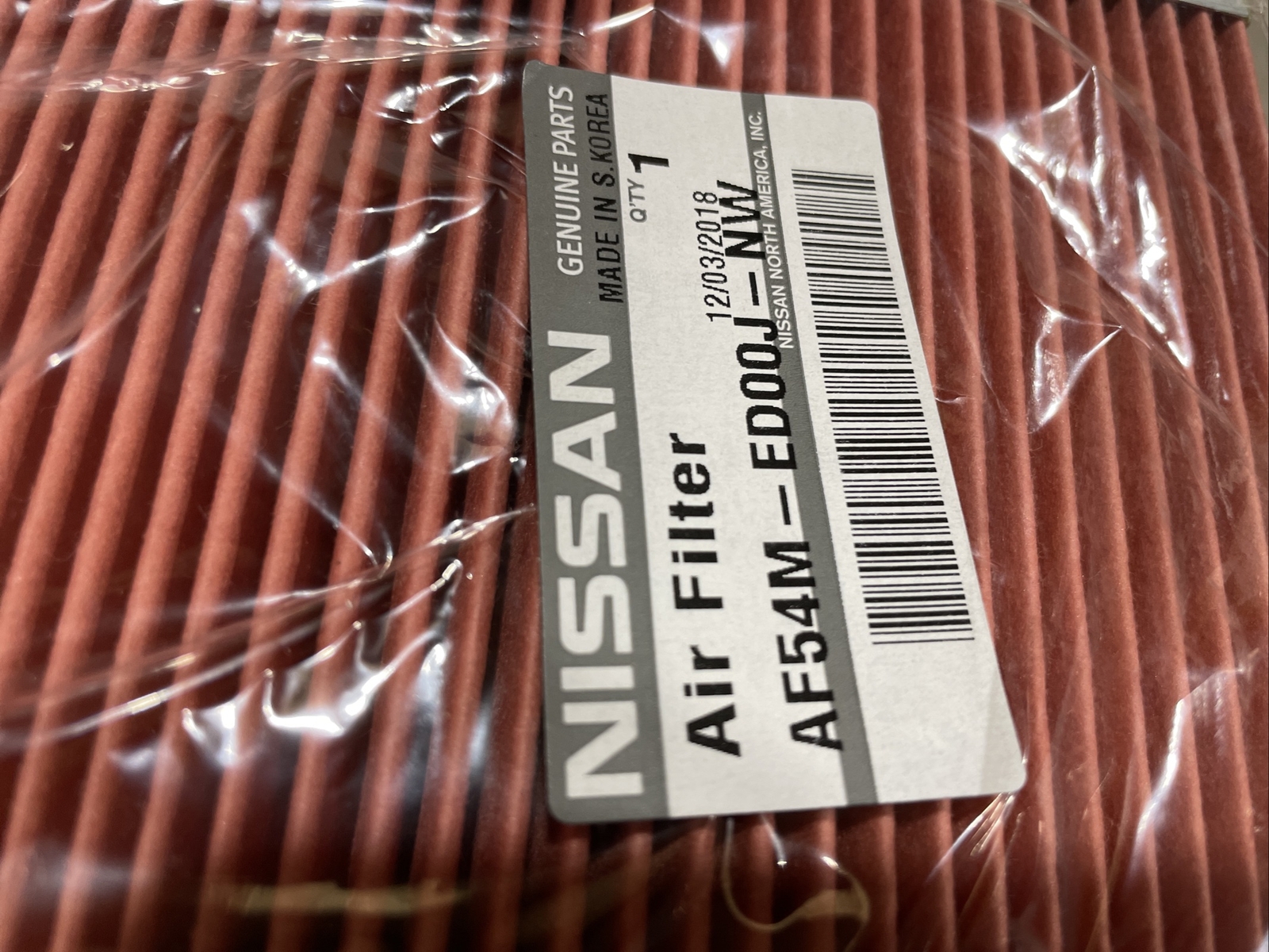 GENUINE OEM NISSAN VALUE ADVANTAGE Engine Air Filter (AF54MEDOOJNW) BRAND NEW eBay