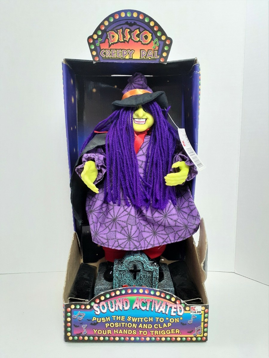 Halloween Disco Creepy Pal Rapping Witch Figure RARE 1999 TL Toys