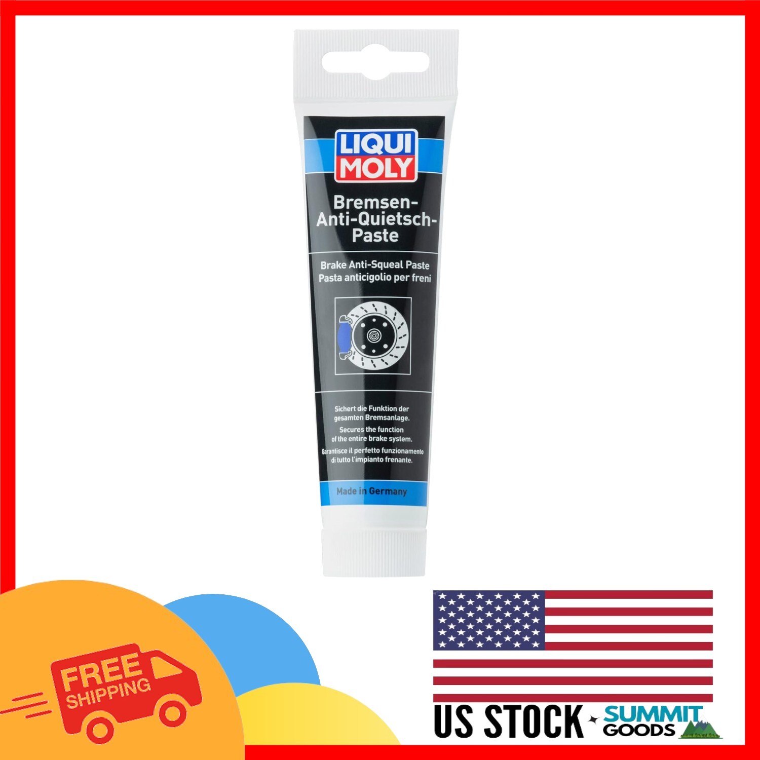 100g Brake Anti-Squeal Paste - Essential for Disk Pads & Drum Contact Points