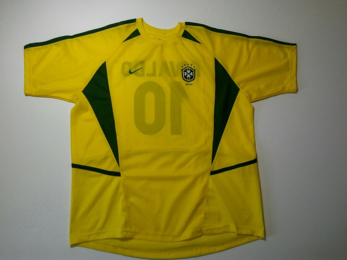 NIKE ブラジル代表 リヴァウド ユニフォーム L Nike Brazil Rivaldo Soccer Jersey size XL Yellow Futbol CBF Brasil