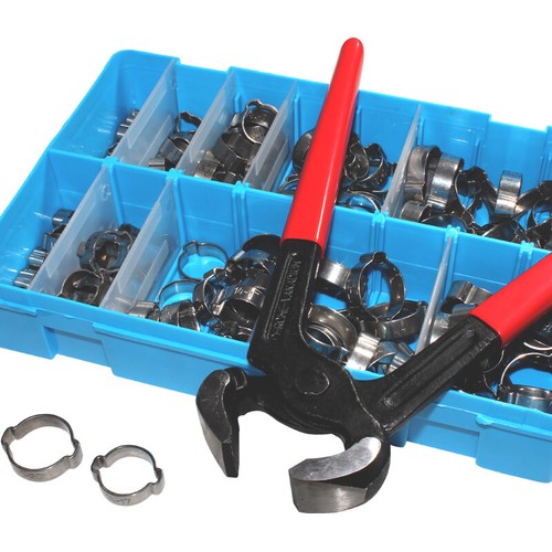 Double Ear O Clips Clamps Mikalor Water Fuel Air Hose Pipe Assortment Boxes - Picture 18 of 19
