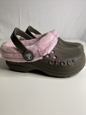 pink crocs fur