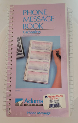 Adams Phone Message Value Pack 2 Books 800 Count Carbonless Duplicate SC1154-2D