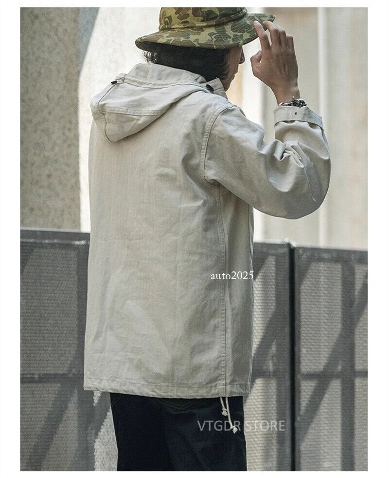 Rugged Bronson 1940's HBT Gunner Smock White Cotton Twill