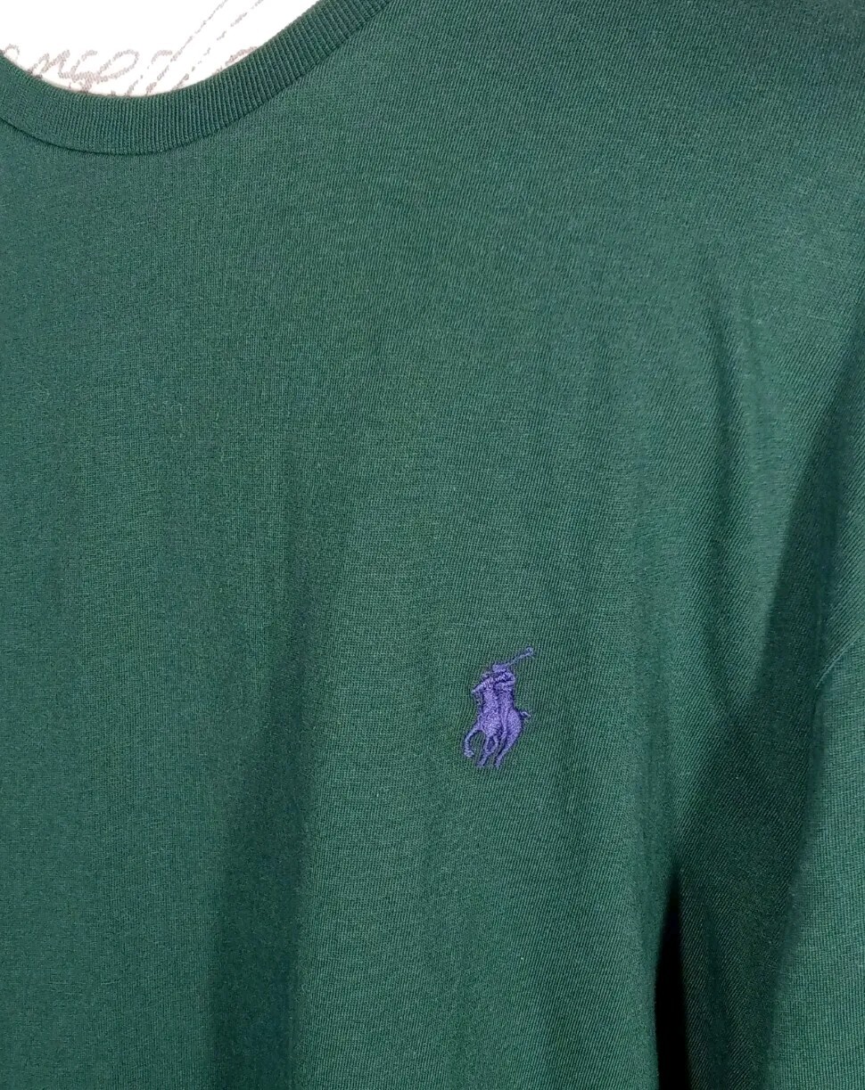 Polo Ralph Lauren uomo XL vestibilità classica maglietta manica lunga logo pony