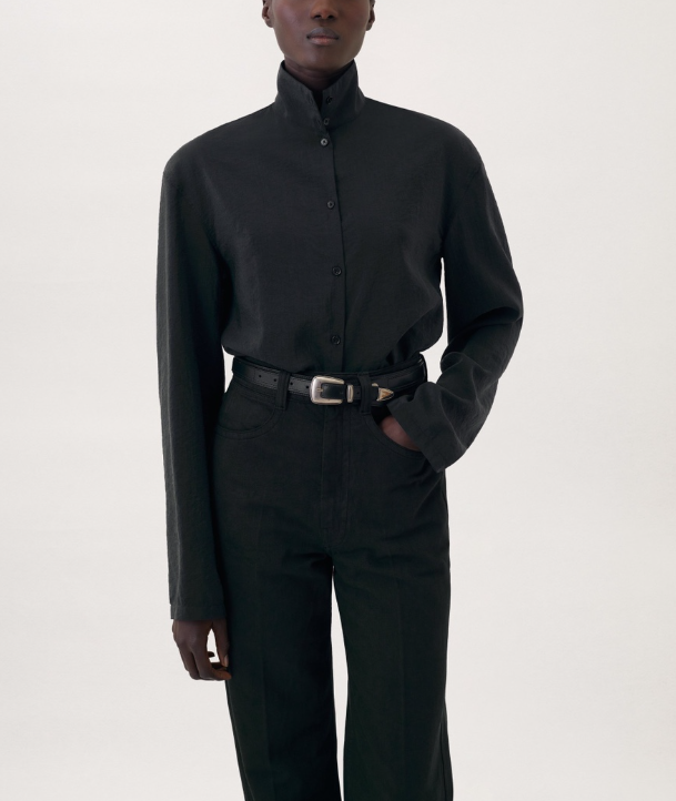 Lemaire Minimal Western Belt Cow Leather Black BT111-LL145 Lemaire Minimal Western Belt Cow Leather Black BT111-LL145