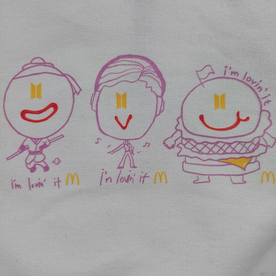 防弾少年団　BTS x マクドナルド[01 SAUCY TOTE BAG ] BTS x McDonald's Collaboration SAUCY Tote Bag Ivory K-pop