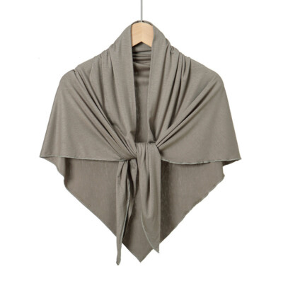 135*65cm Women Solid Color Triangle Scarf Muslim Head Wrap Shawl Islamic Turban
