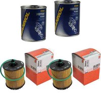 2X Original Mahle / Knecht ÖLfilter OX 258D + 2X SCT Motor Flush MotorspüLung