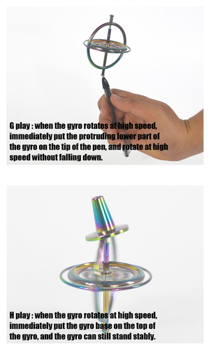 Metal Gyroscope Anti Gravity Rotating Balance Mechanical Gyroscope Teaching Tool - Picture 7 of 12