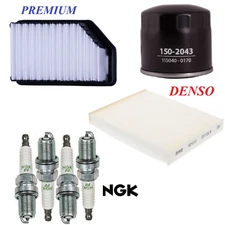 Tune Up Kit Air Cabin Oil Filters Spark Plugs For KIA SOUL L4 1.6L 2014-2019