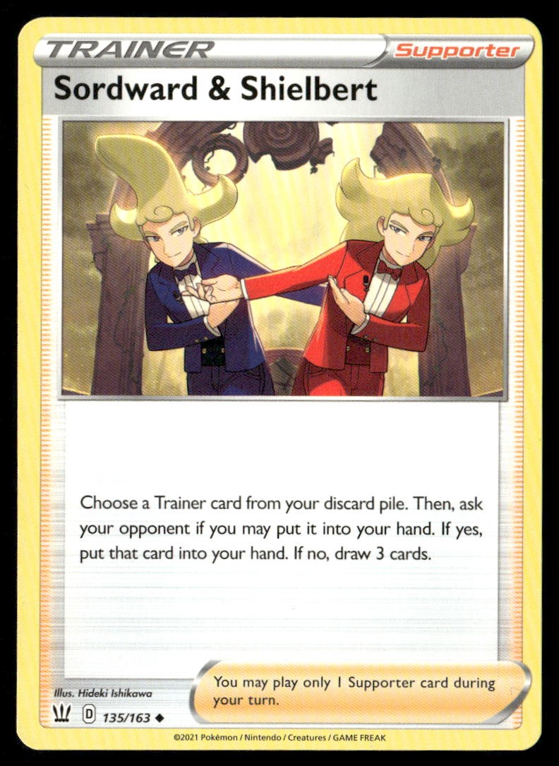 Sordward & Shielbert Battle Styles 135/163 Uncommon Pokemon Near Mint