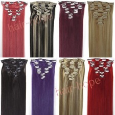 Clip In Real Human Hair Extenisons 7pieces Full Head Remy Russian Hair Thick120g