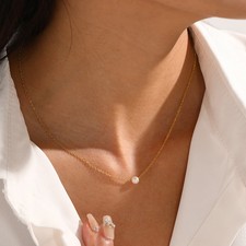 Exquisite retro stainless steel necklace for women gold electroplated chain