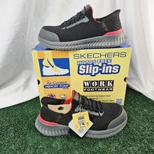 Skechers Men's Slip-ins Work Tilido Fletchit Sneakers Size 9.5 comp toe
