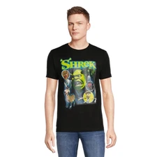 Dreamworks Shrek T-Shirt Men's Angry Ogre Graphic Print Tee