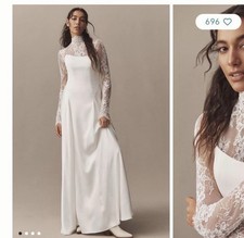 White Lace Long Sleeve , Wedding Body suit