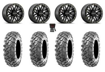 Raceline Ryno Bdlk 14'' Wheels Bk 27'' Workzone Tires Textron Wildcat XX