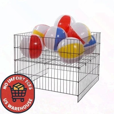 Econoco GTCECB 36'' Square Economy Dump Bin Black Wire Retail Display Basket