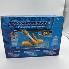 Swimline 9084 Inflatable Swimming Pool Log Joust Floating Toy Battle Set For Kid