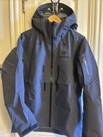 Arc'teryx Alpha SV Dark Stratus Gray Rain Ski Waterproof Jacket Size Medium
