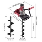 Yescom 1500W Electric Post Hole Digger 6" 10" Earth Auger Drill Bit Powerhead — photo 2