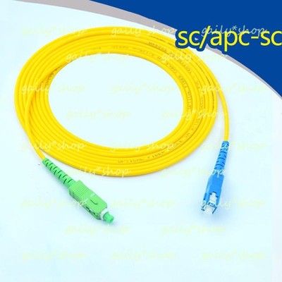10pcs 1M SC APC-SC UPC Patch Cord Simplex 3.0mm PVC SM Fiber Patch Cable jumper