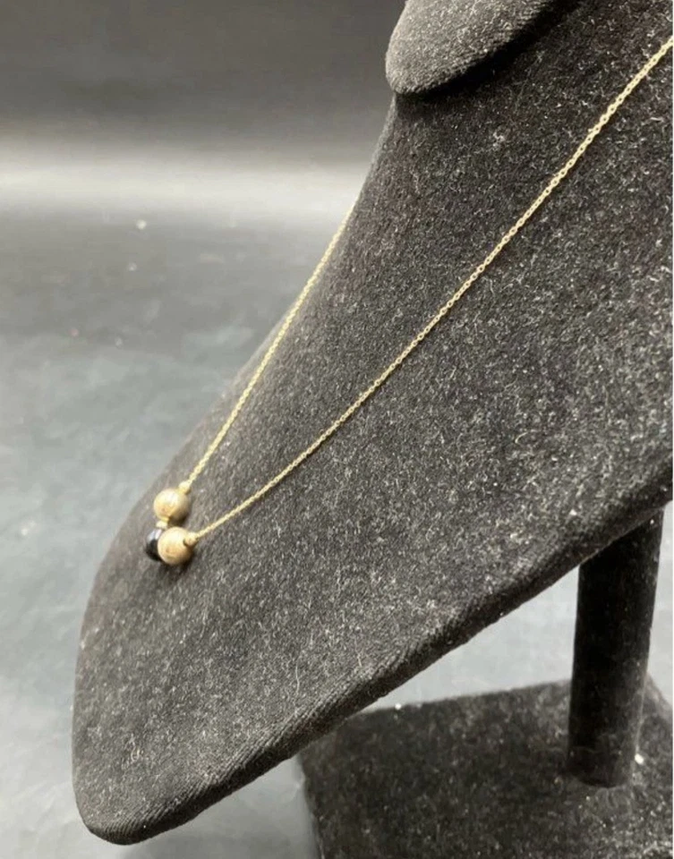 10k Gold Chain With 10k Gold Beads  - Image 4 of 4