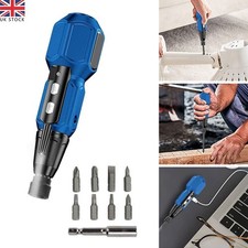 LED Light Rechargeable Cordless Electric Screwdriver Kit Mini Power Tool+Bits UK