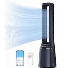 Midea Bladeless Tower Fan + Air purifier with Remote Control, 10 Speed, 4 Modes