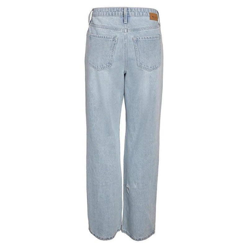 Noisy May Frilla Ripped Jeans Regular Fit High Waist Straight Leg Size 25/32