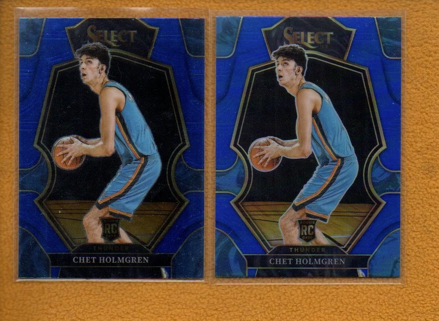 Chet Holmgren 2022-23 Panini Select Rookie Premier Level Blue & Prizm RC #196