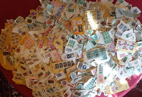 HUGE LOT Approx 6960 US Stamp Collection USED On Paper UNSEARCHED High Denoms +