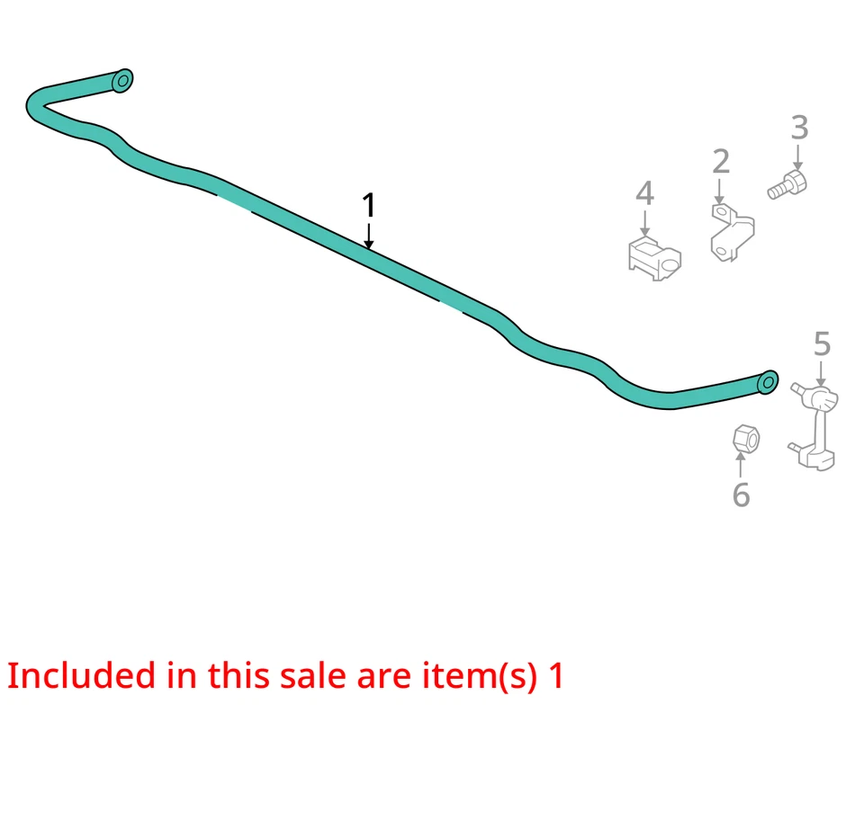 2005 Mitsubishi Galant FWD Rear Stabilizer Bar OEM 85K Miles - LKQ358243740 - Image 4 of 4