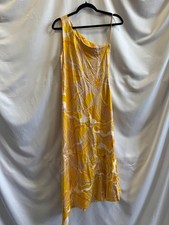 Alexis Lef Dress Yellow Size XS Fabric Pull Zipper Tarnish