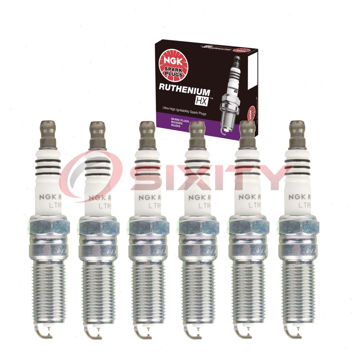 6 pcs NGK Ruthenium HX Spark Plugs for 2008-2009 Ford Taurus X 3.5L V6 - ha