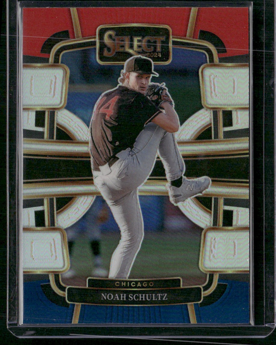 2024 Panini Select #37 Noah Schultz Red and Blue Prizms