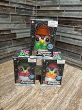 3 x Needoh Penguin Squishmas Brand NEW Glows In The Dark Authentic