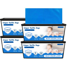 Diaper Pail Refill Bags Compatible with Genie Easy Roll Signature Platinum Dia