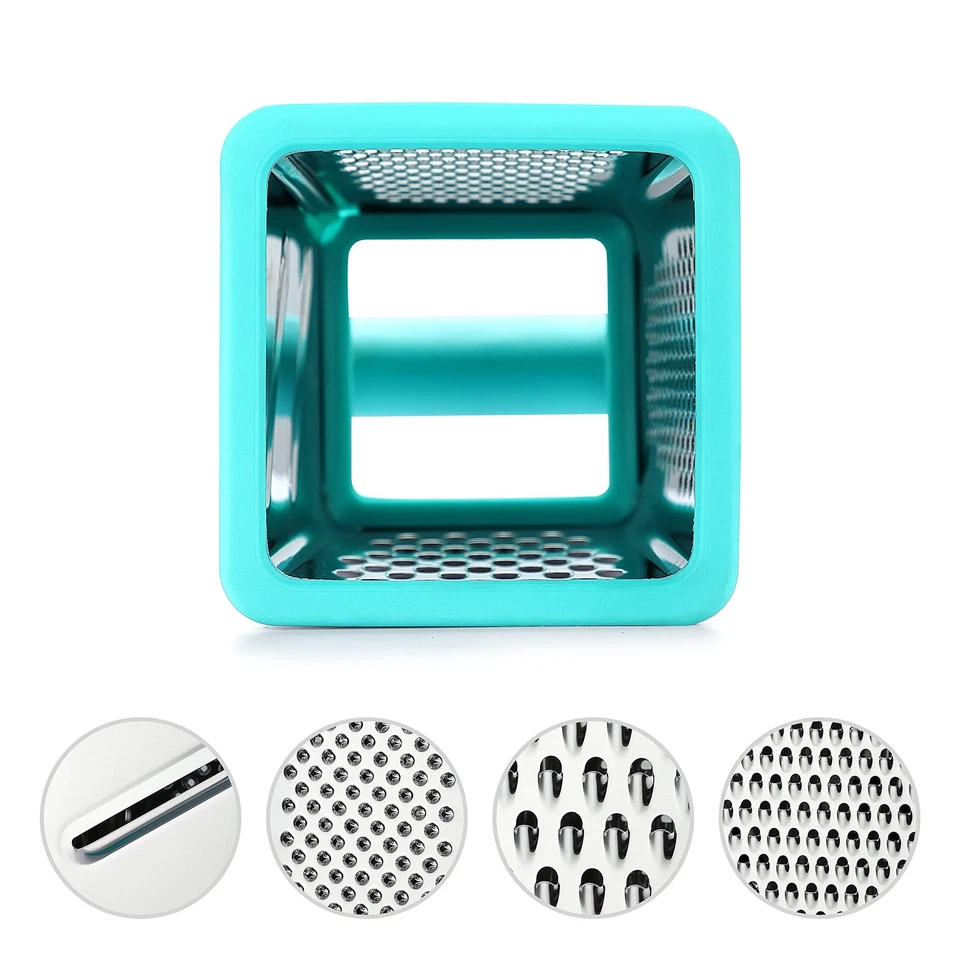 ® KYA57B Rallador de Caja, Rallador de Acero Inoxidable con 4 Lados, Juego de Cortador de 5 Piezas, P... Foto 2 de 4