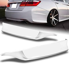 Front Rear Bumper Lip Kit 2013-2015 Honda Accord Sedan Glossy White Abs Hfp