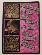 Mixed Media Collage Art Card ACEO ATC Inchie OOAK Alexander McQueen Imagination