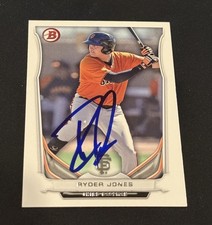 Ryder Jones Signed 2014 Bowman RC In Person Autograph (IP) Auto Giants MLB