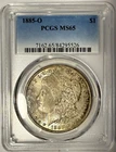 1885 O Morgan Silver Dollar PCGS MS65 ‼️SEE VIDEO - RAINBOW TONING‼️