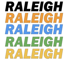 2 x RALEIGH BIKE down tube - Vinyl Decal Sticker ( MULTIPLE SIZES & COLOURS )