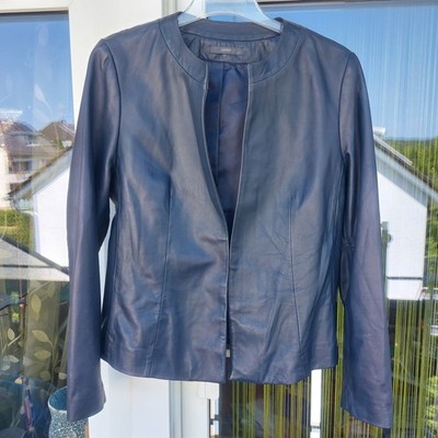 *ESPRIT* Gr. L (38/40) Damen Lamm Lederjacke dunkelblau NEUwertig