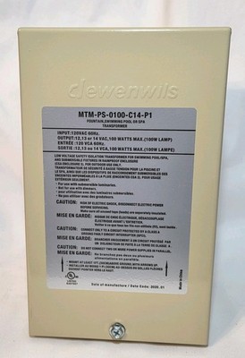 DEWENWILS Multi-tap Low Voltage 100-Watt Metal Pool Light Transformer, 120V AC