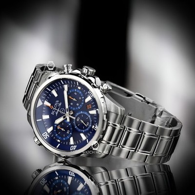 Bulova Marine Star Chronograph Herrenuhr 96B256 Blau