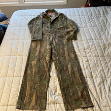 Vintage Winchester Men  s Cotton Canvas Coverall Long Sleeve Camo Size Large